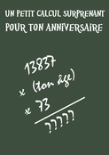 Un calcul mystère pour ton anniversaire